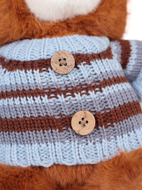 Can Oyuncak Ayı Çizgili Kazak (Kahverengi)