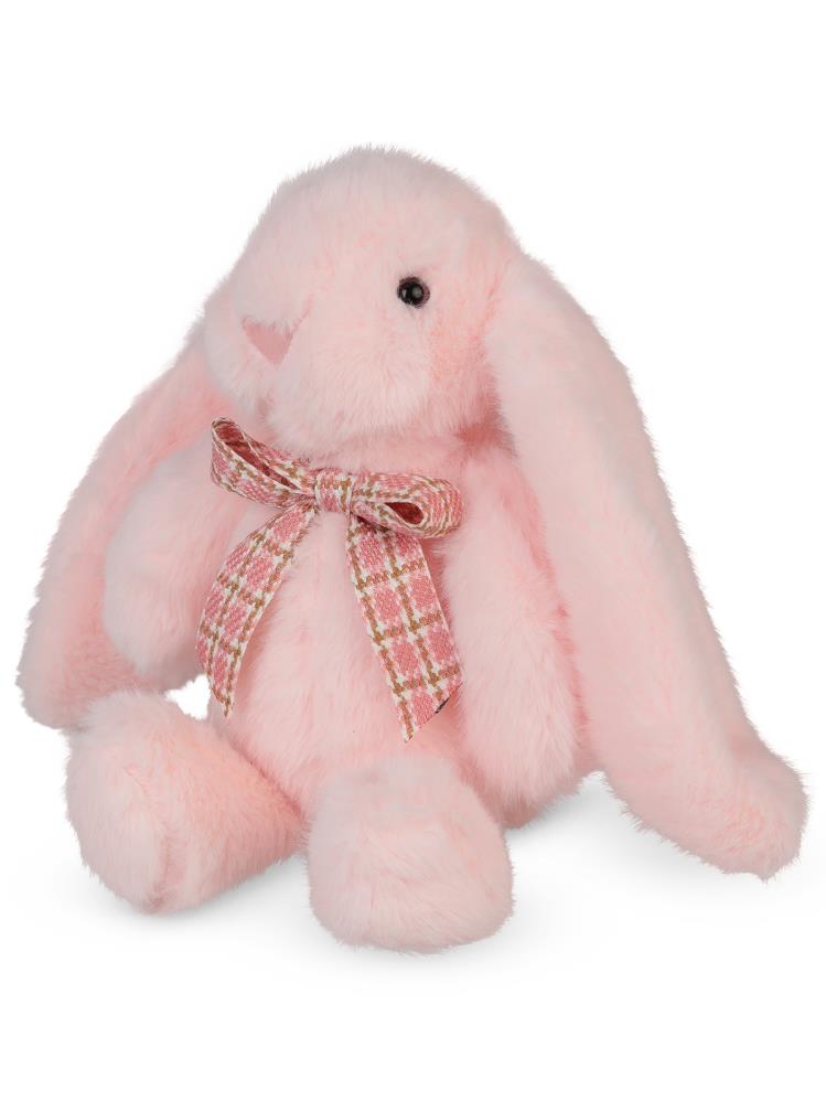 Can Oyuncak Altın samur kürklü papyon tavşan 30cm (pembe)