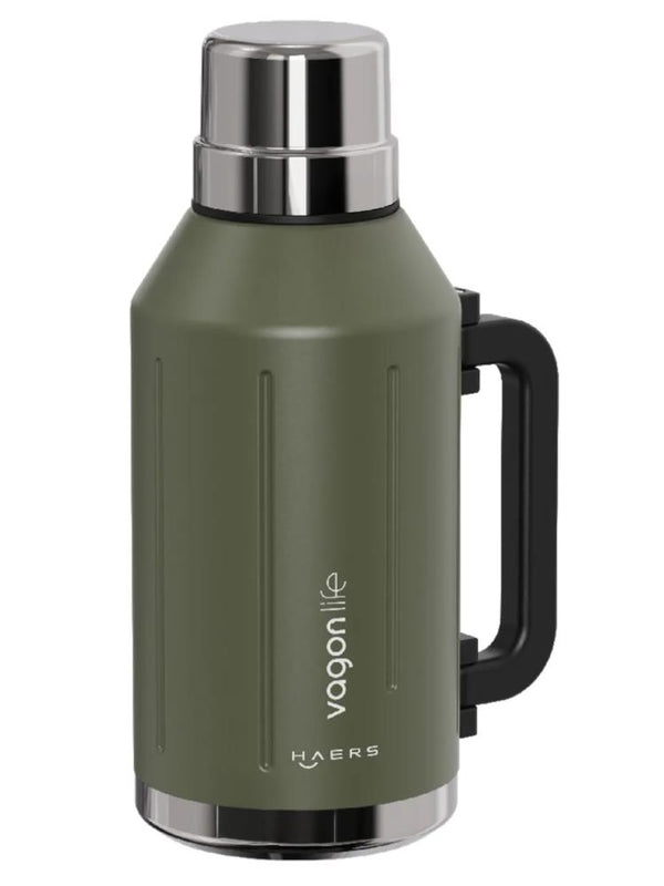 Vagonlife Çelik Termos Matara 1200 ml - Yeşil