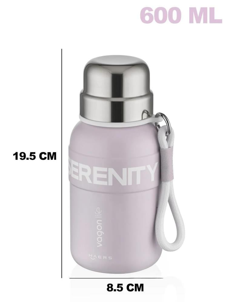 Vagonlife Çelik Termos Matara 600 ml - Pembe