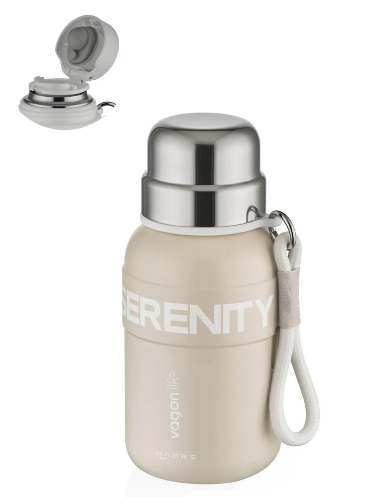 Vagonlife Çelik Termos Matara 600 ml - Bej