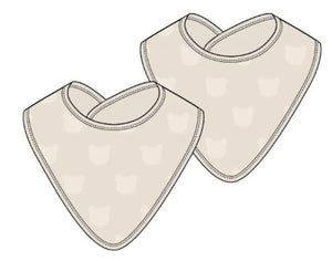 Civil Baby Kabartmalı Ayıcık Baskılı Mama Önlüğü - Gri