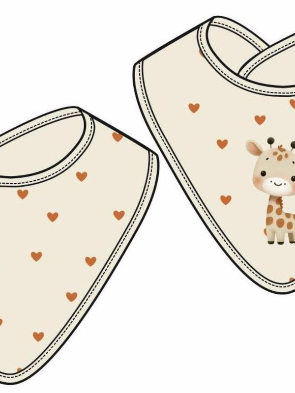Civil Baby Kalp Zürafa Mama Önlüğü - Fil Dişi