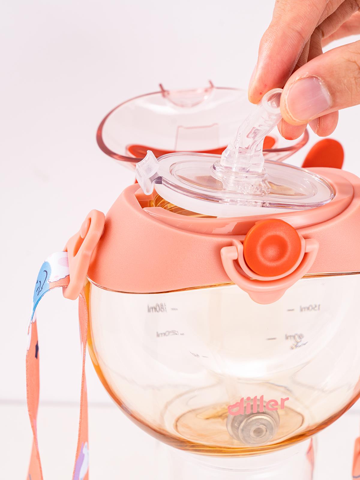 Diller Pipetli Matara 330 ml - Pembe