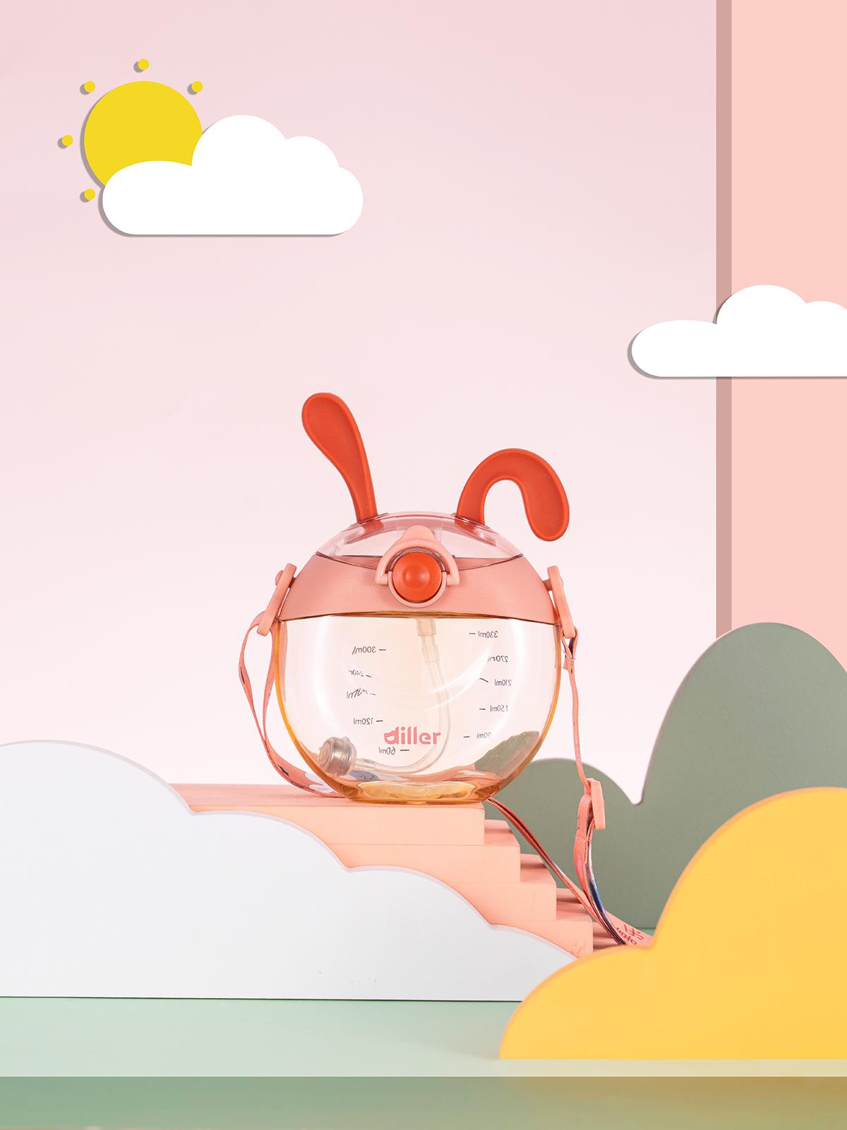 Diller Pipetli Matara 330 ml - Pembe