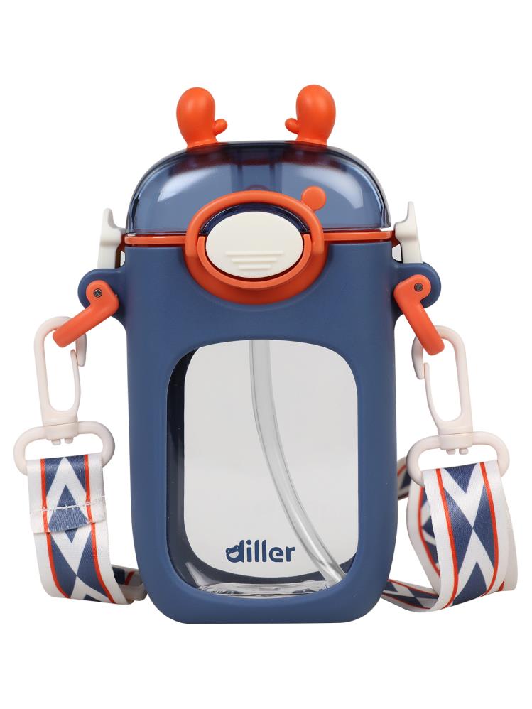 Diller Tritan Pipetli Matara 400 ml - Mavi