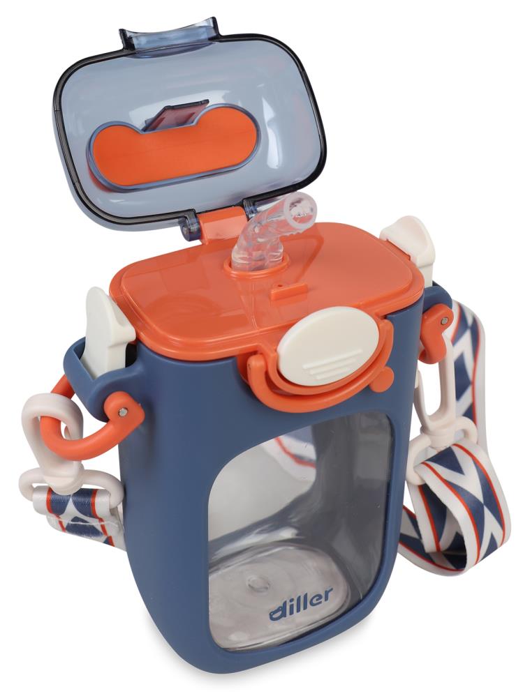 Diller Tritan Pipetli Matara 400 ml - Mavi