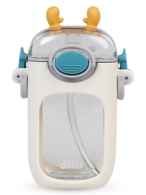 Diller Tritan Pipetli Matara 400 ml - Beyaz