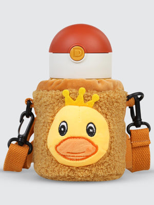 Diller Pipetli Çelik Termos Matara 300 ml  - Sarı