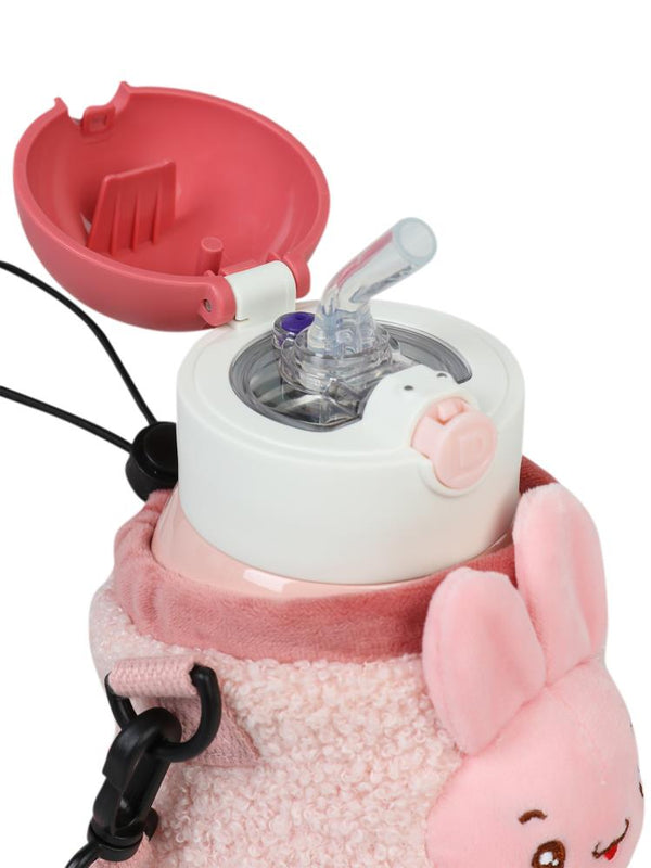 Diller Pipetli Çelik Termos Matara 300 ml  - Pembe