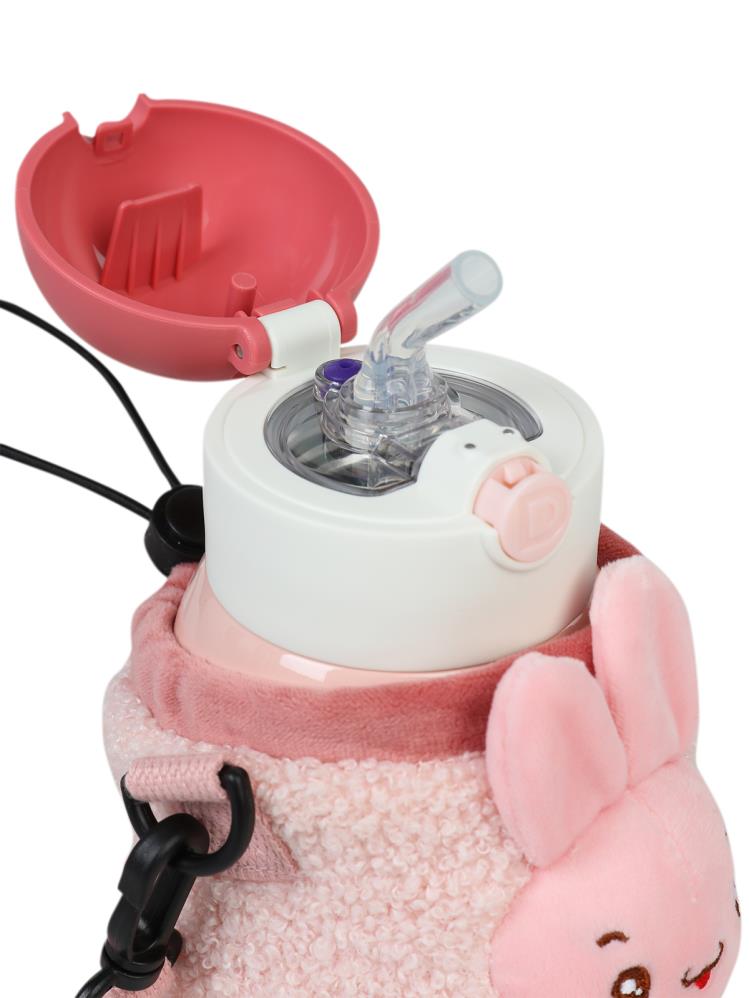 Diller Pipetli Çelik Termos Matara 300 ml  - Pembe