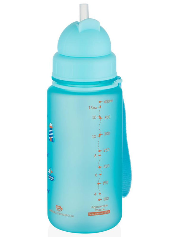 Uzspace Tritan Pipetli Suluk 400 ml - Mavi