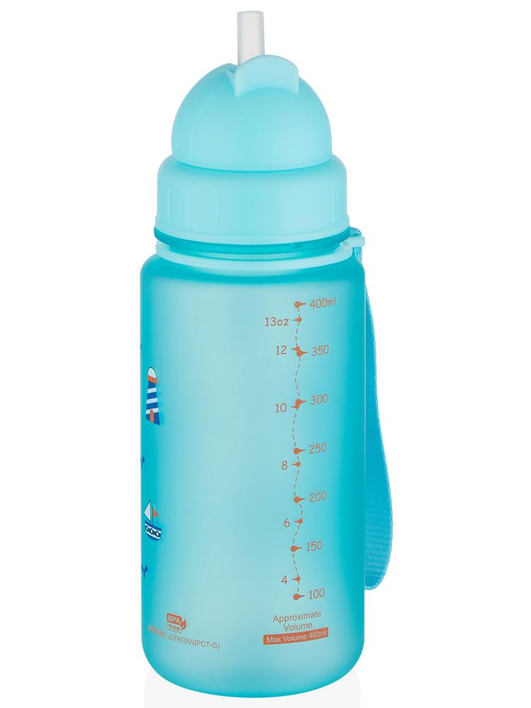 Uzspace Tritan Pipetli Suluk 400 ml - Mavi