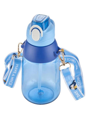 Vagonlife Taşıma Askılı Pipetli Çocuk Su Matarası 800 ml - Mavi