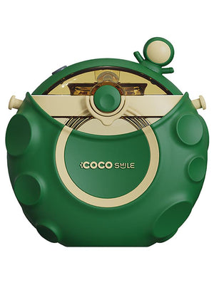 Cocosmile 630ml Silikon Uzay Tema Kılıflı Pipetli Askılı Tritan Çocuk Matarası - Yeşil