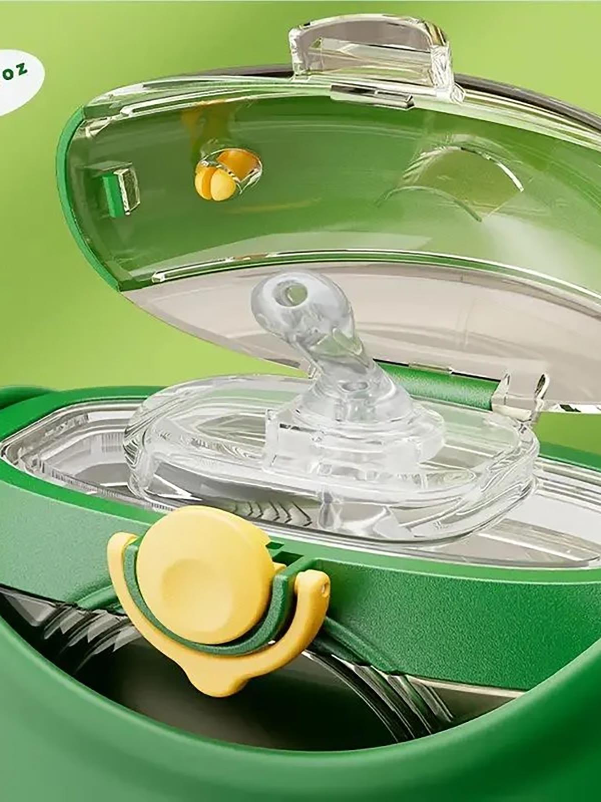 Cocosmile Sevimli Dinozor Tema Kılıflı Tritan Matara 630 ml - Yeşil
