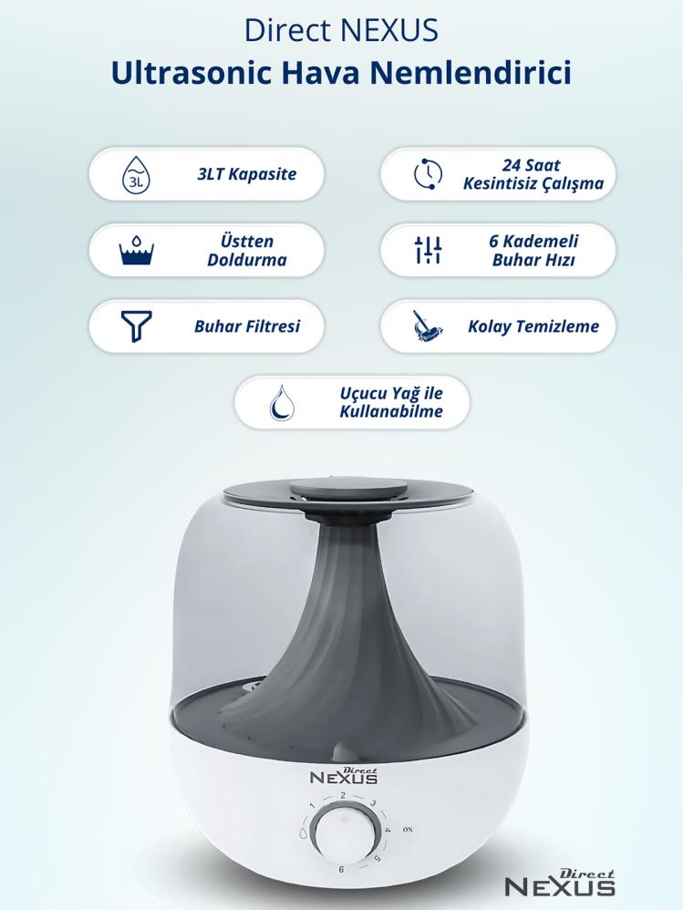 Direct Nexus Buhar Makinesi - Oda Nemlendiricisi 3L