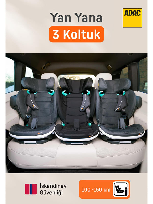 Besafe Izı Flex Fıx I-Sıze 2 Oto Koltuğu 15-36 kg - Gri