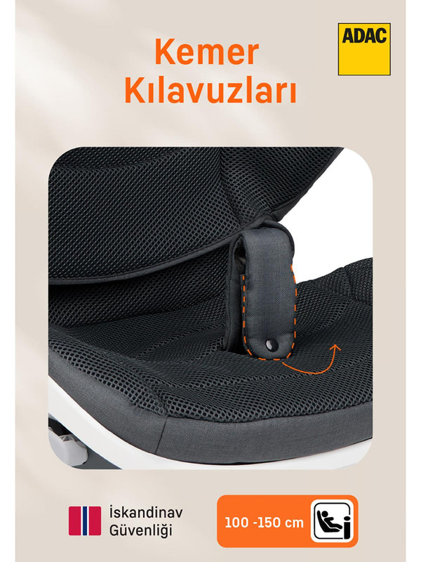Besafe Izı Flex Fıx I-Sıze 2 Oto Koltuğu 15-36 kg - Gri