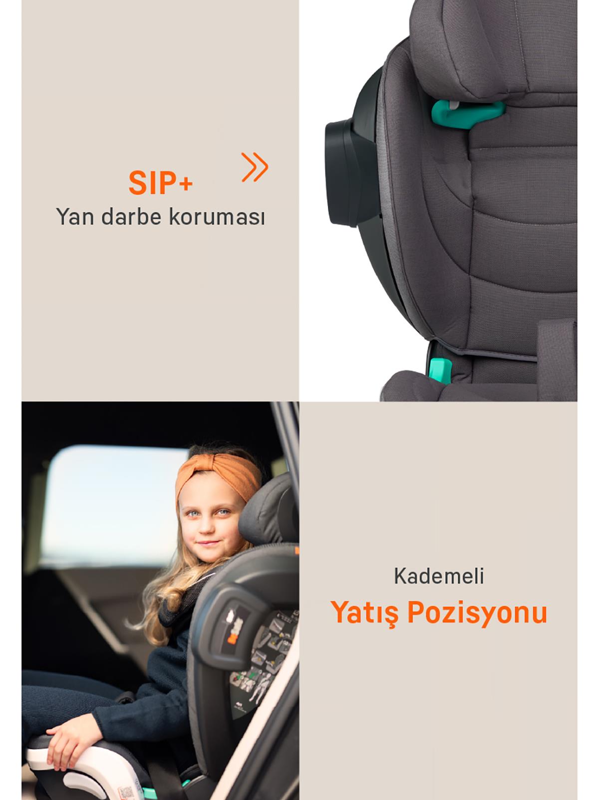 Besafe Izı Flex Fıx I-Sıze 2 Oto Koltuğu 15-36 kg - Gri