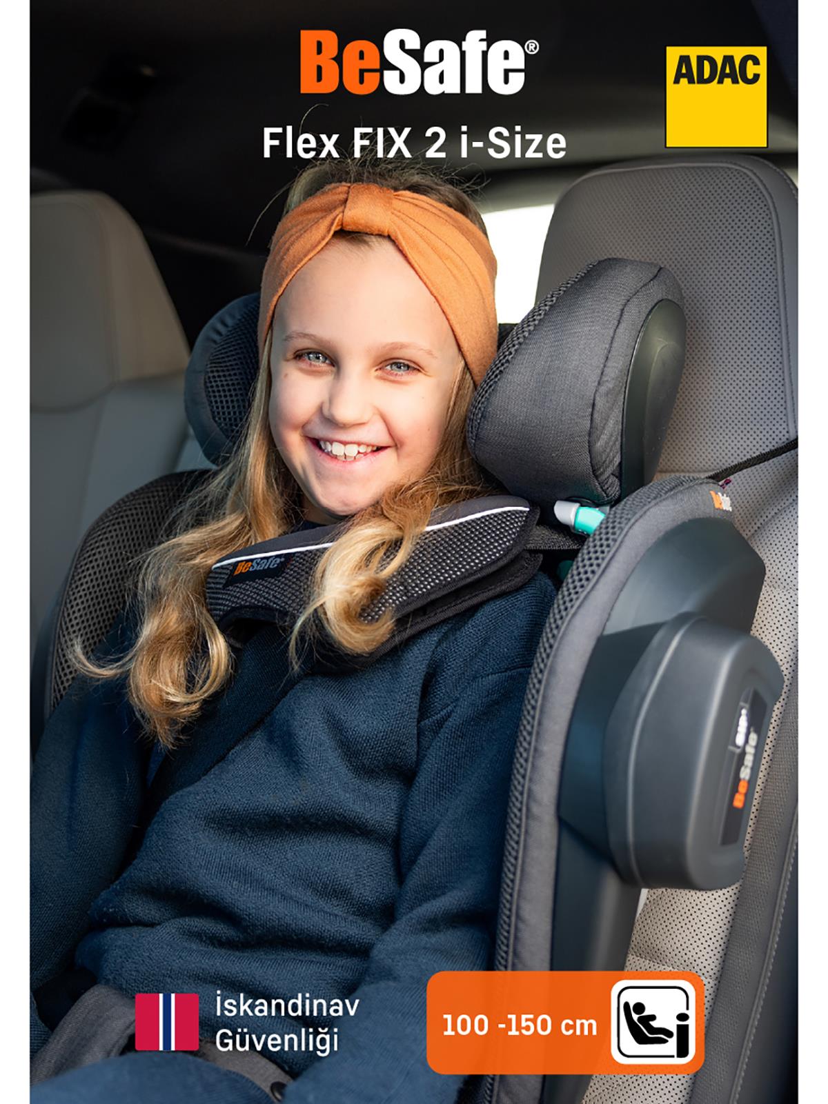 Besafe Izı Flex Fıx I-Sıze 2 Oto Koltuğu 15-36 kg - Gri