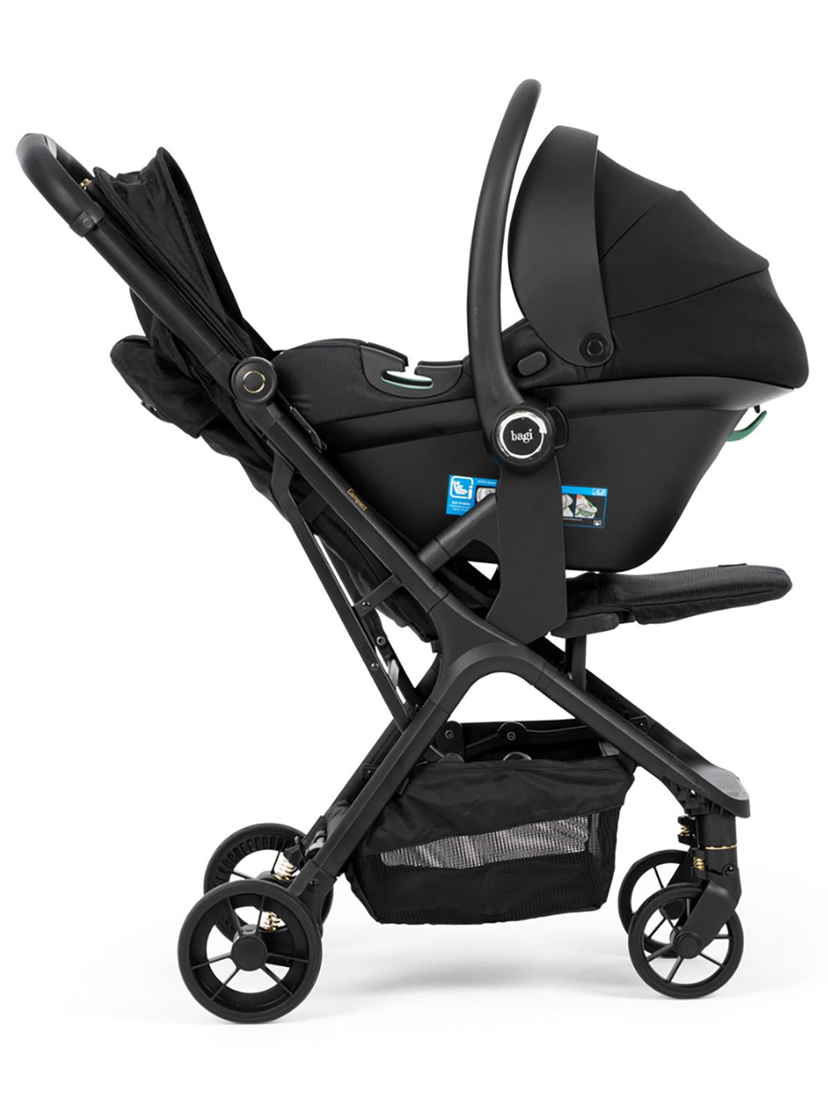 Bagi Compact Autofold Bebek Arabası - Siyah