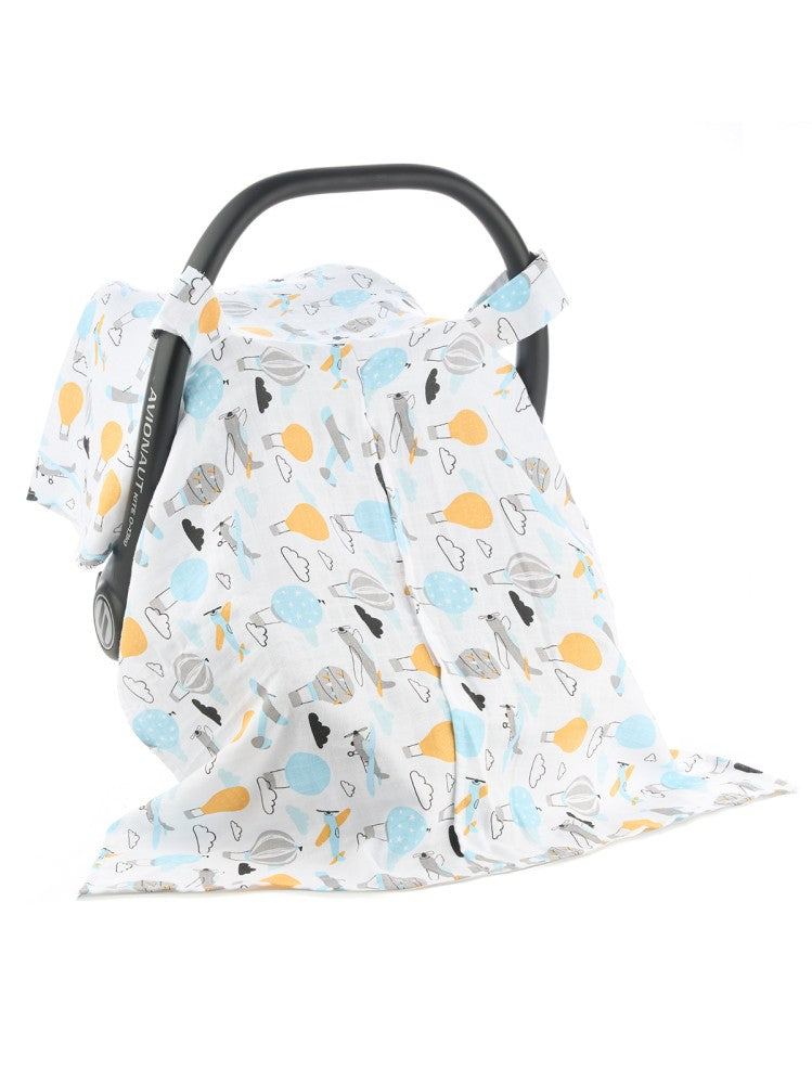 Safemom Müslin Ana Kucağı Örtüsü Uçak Desenli