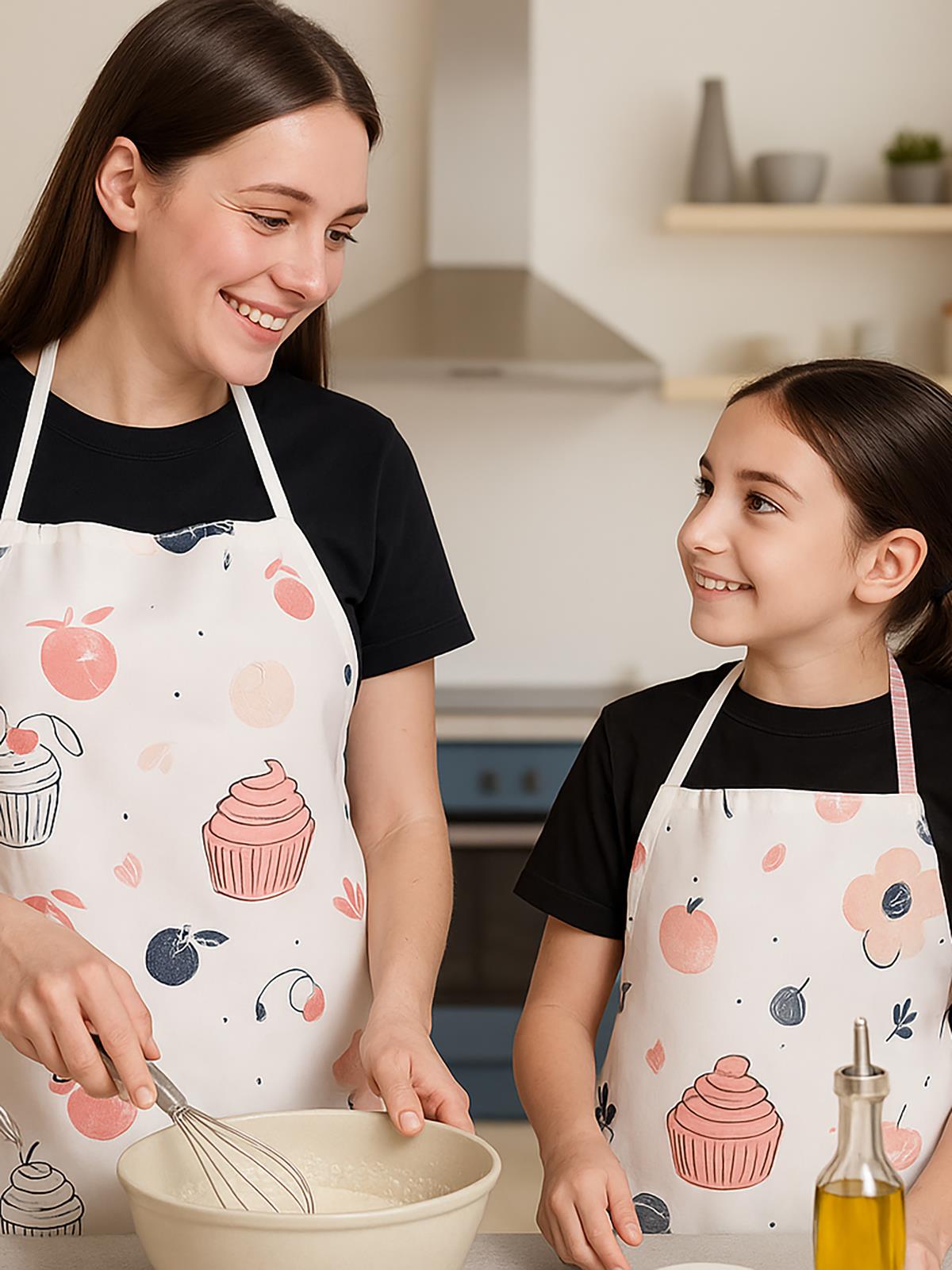 Safemom Anne&Kız Mutfak Önlüğü - CupCake - Pembe