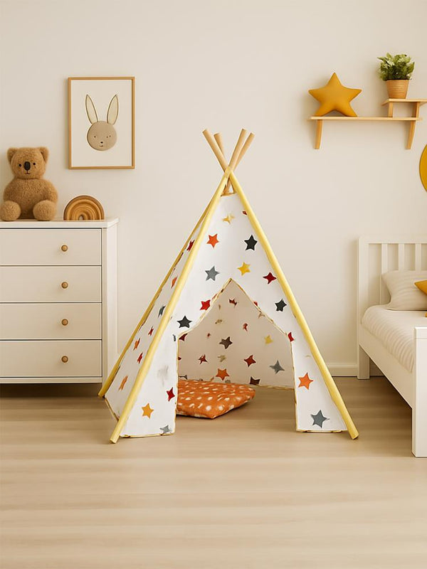 SafeMom Ahşap Kızılderili Oyun Çadırı