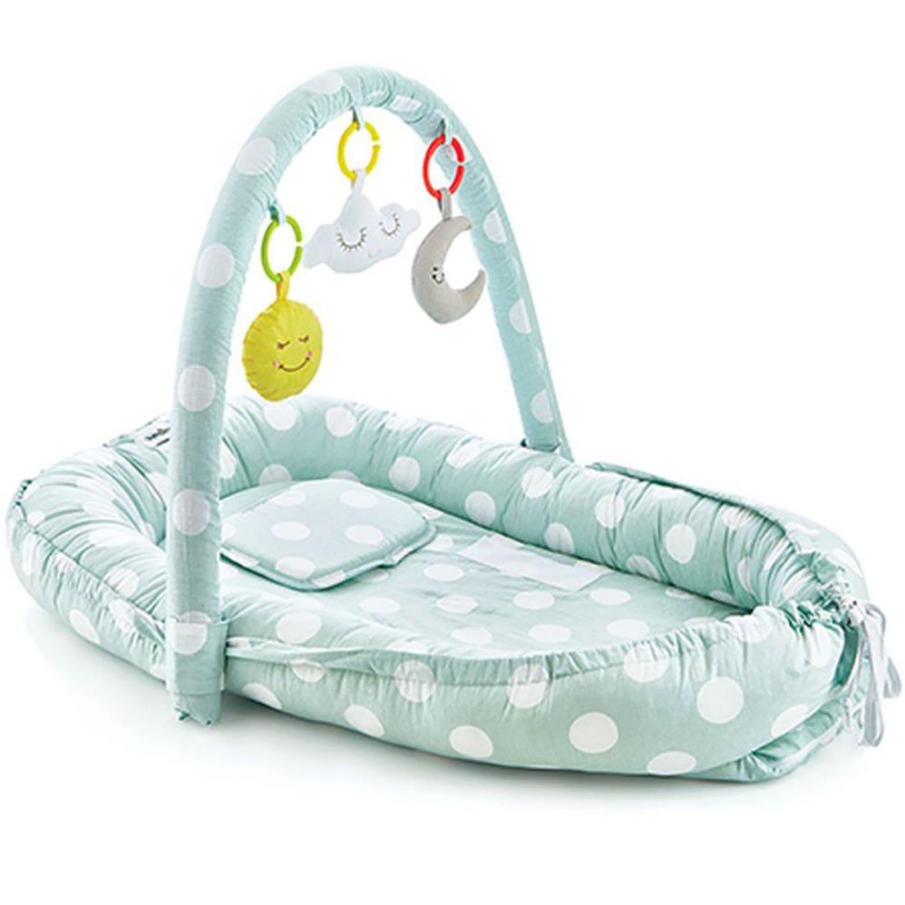 Babyjem Oyuncaklı Anne Baba Yanı Yatağı - Yeşil