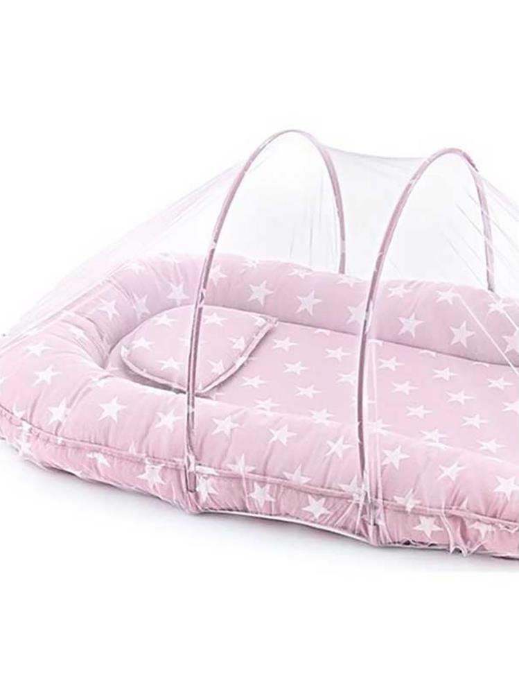 Babyjem Cibinlikli Uyku Pedi Kare - Pembe