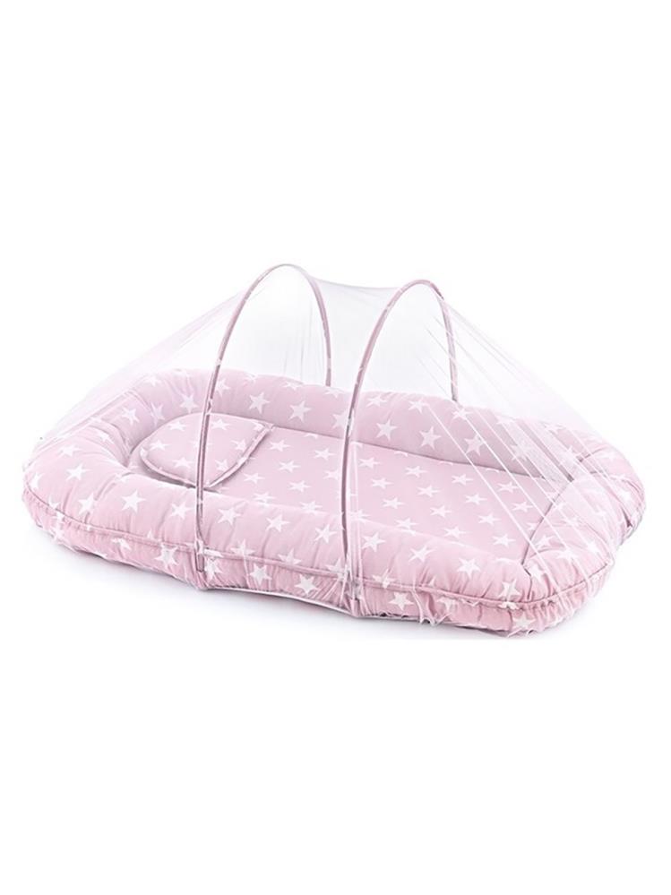 Babyjem Cibinlikli Uyku Pedi Kare - Pembe