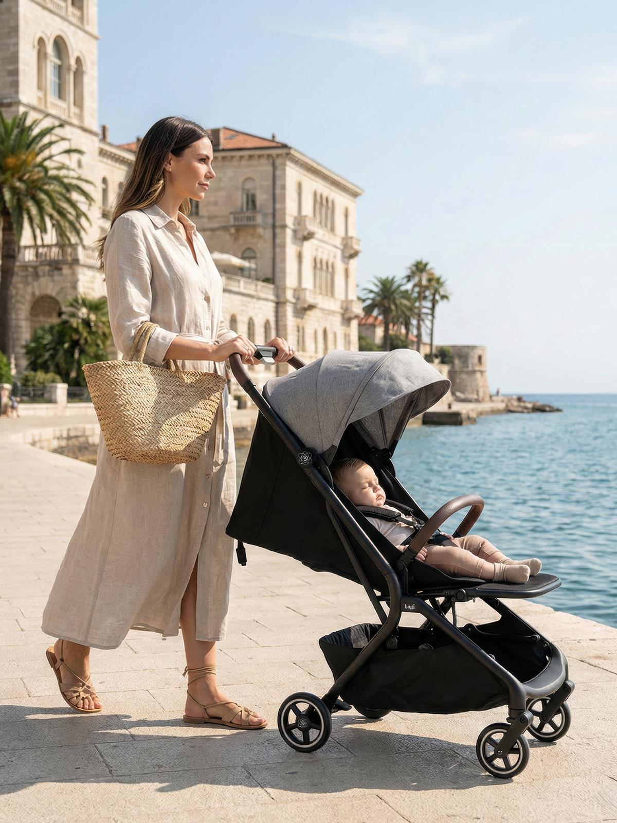 Bagi Atom Tek Yönlü  Bebek Arabası - Siyah