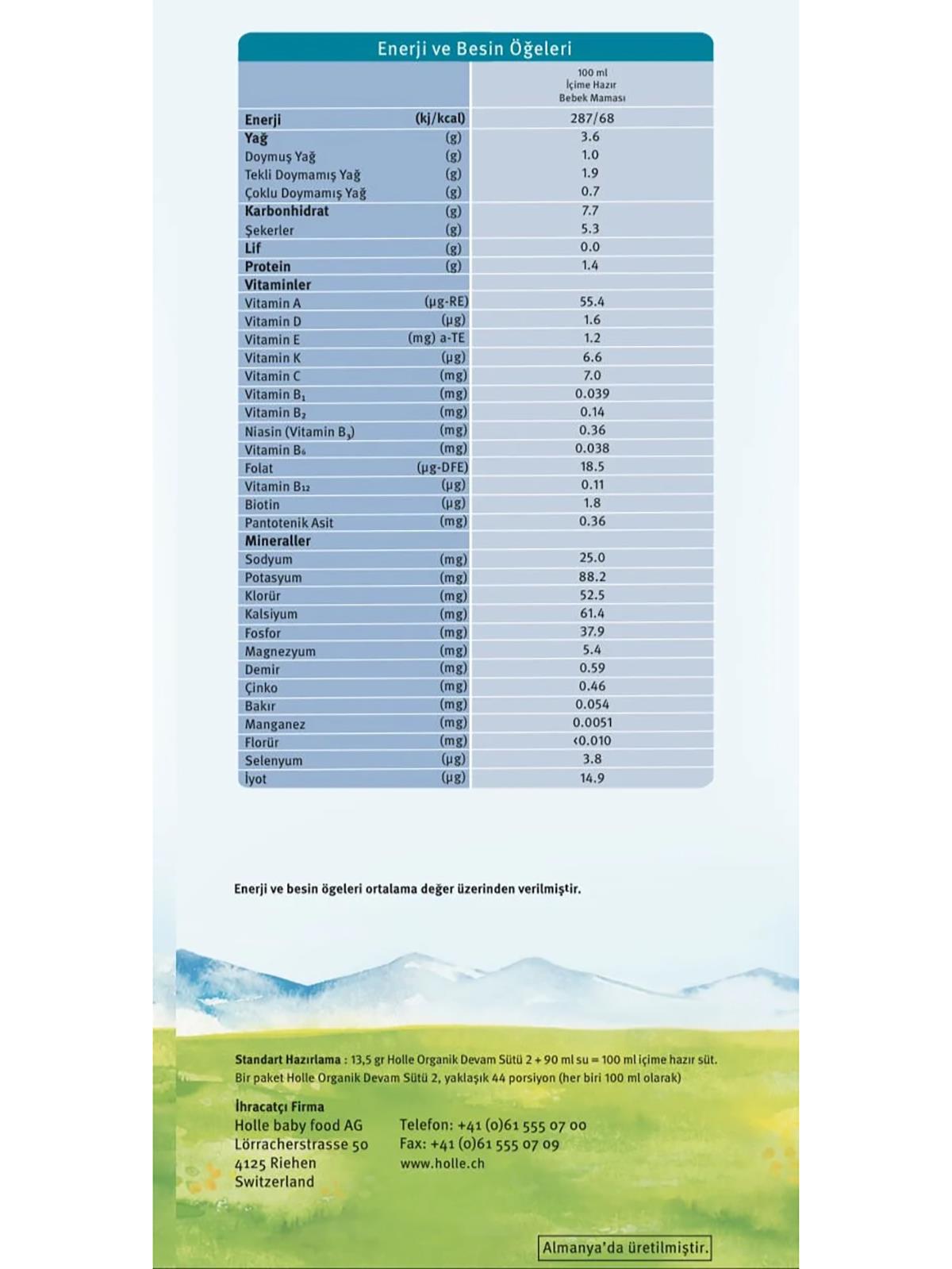 Holle Organik 2 Devam Sütü 600 Gr