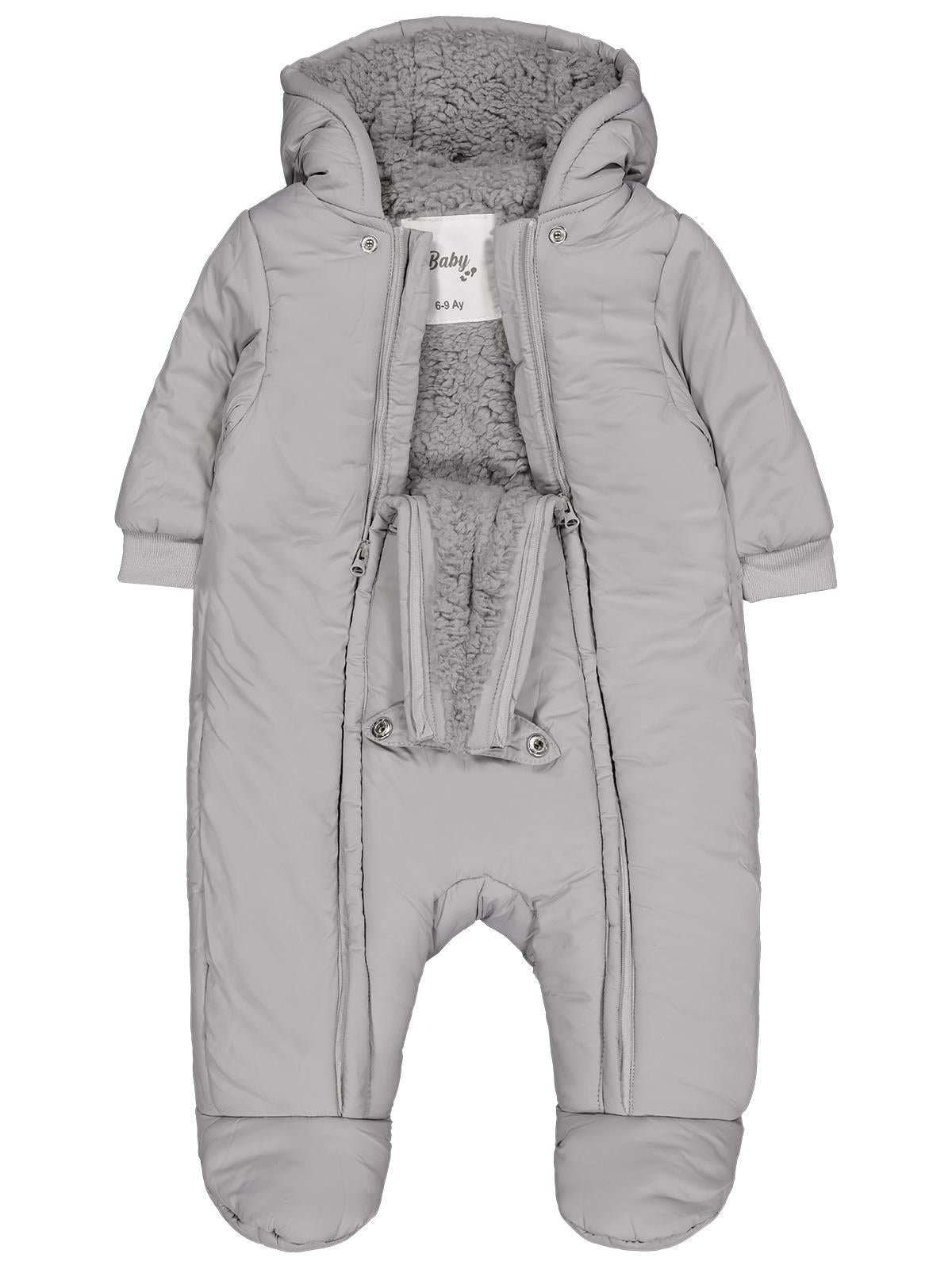 Civil Baby Kız Bebek  Basic Astronot Tulum  6-18 Ay  - Gri