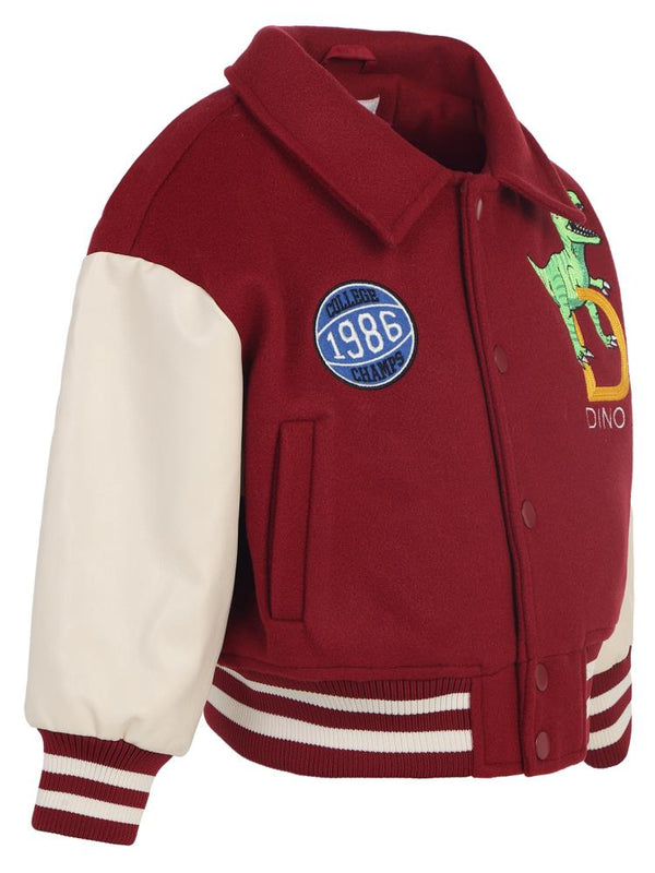 Civil Boys 1986 Dinozor Armalı 2-5 Yaş Ceket - Bordo