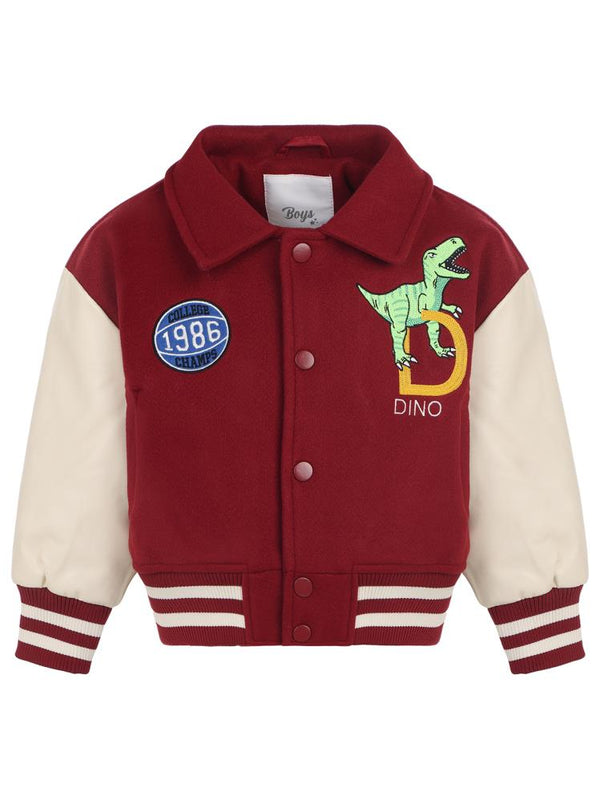 Civil Boys 1986 Dinozor Armalı 2-5 Yaş Ceket - Bordo
