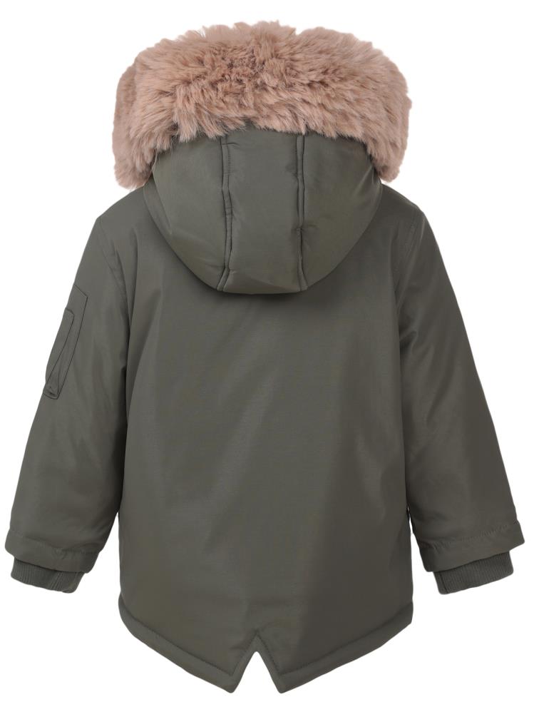 Civil Boys Kapşonu Kürklü 2-5 Yaş Mont - Haki