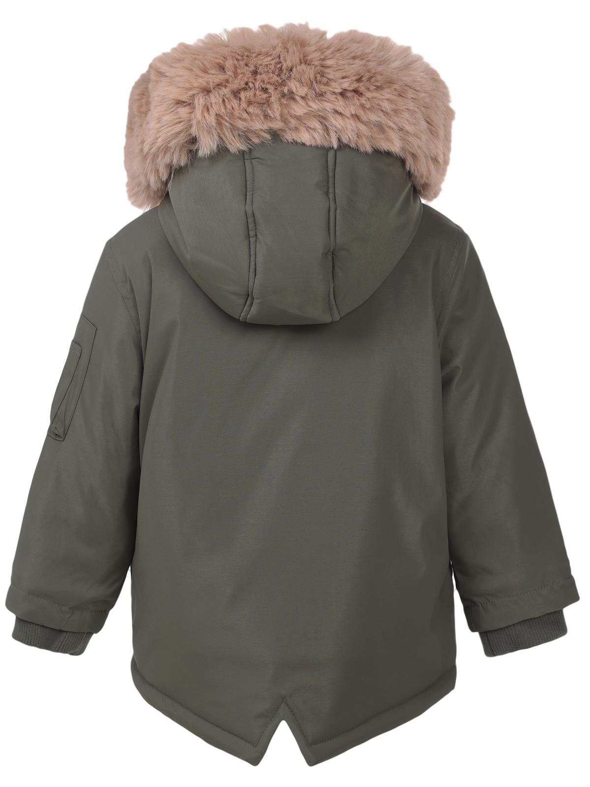 Civil Boys Kapşonu Kürklü 2-5 Yaş Mont - Haki