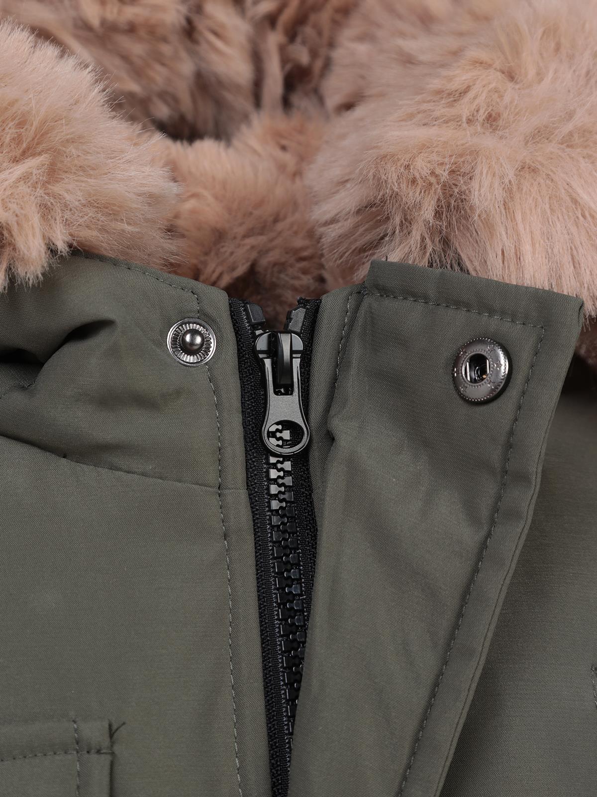 Civil Boys Kapşonu Kürklü 2-5 Yaş Mont - Haki