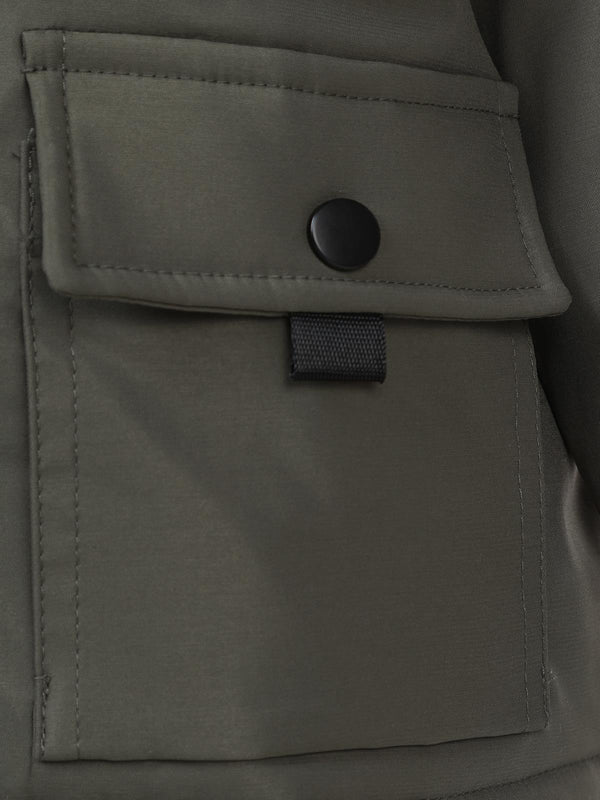 Civil Boys Kapşonu Kürklü 2-5 Yaş Mont - Haki