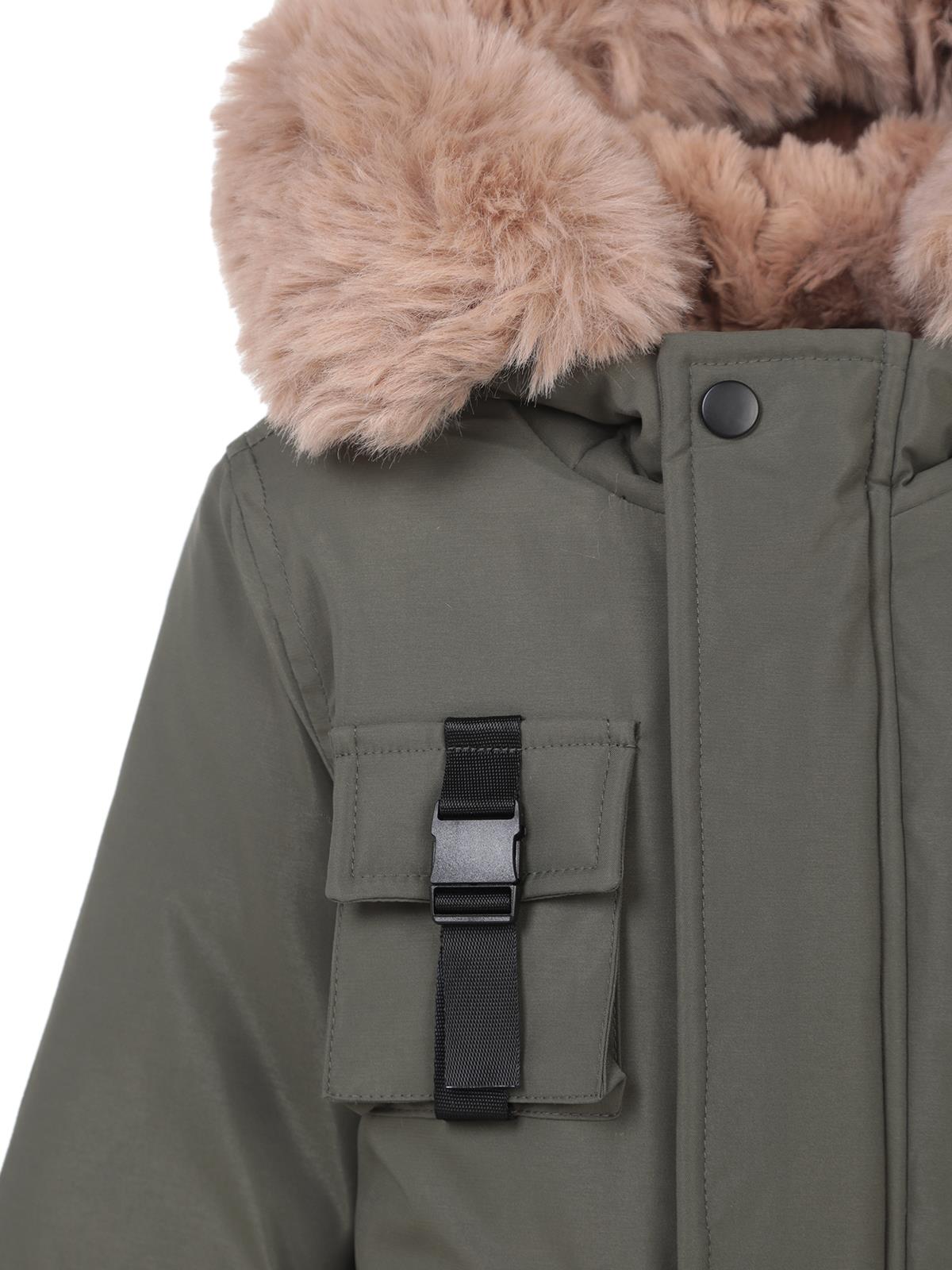 Civil Boys Kapşonu Kürklü 2-5 Yaş Mont - Haki