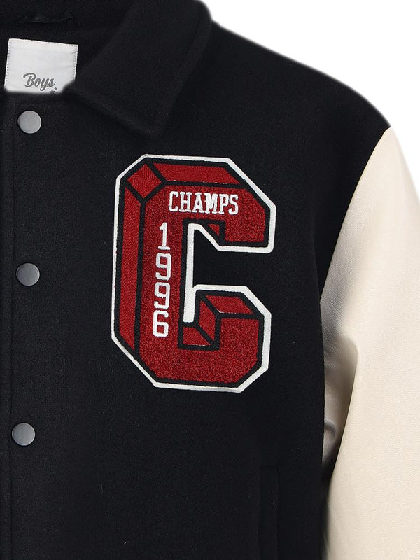 Dinozor Armalı 10-13 Yaş Ceket - Siyah