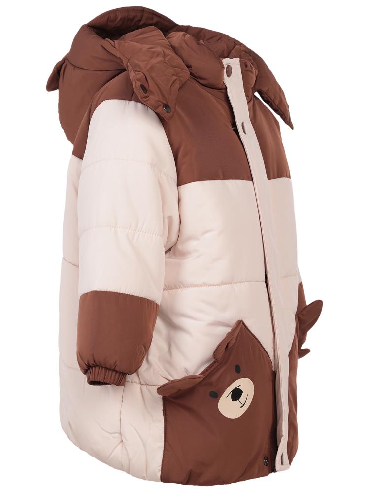 Civil Boys Ayıcık Baskılı 2-5 Yaş Mont - Kahve