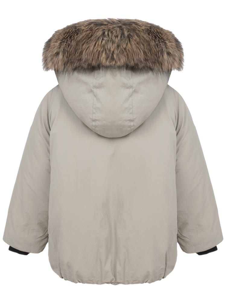 Civil Boys Kürk Kapşonlu 2-5 Yaş Mont - Bej