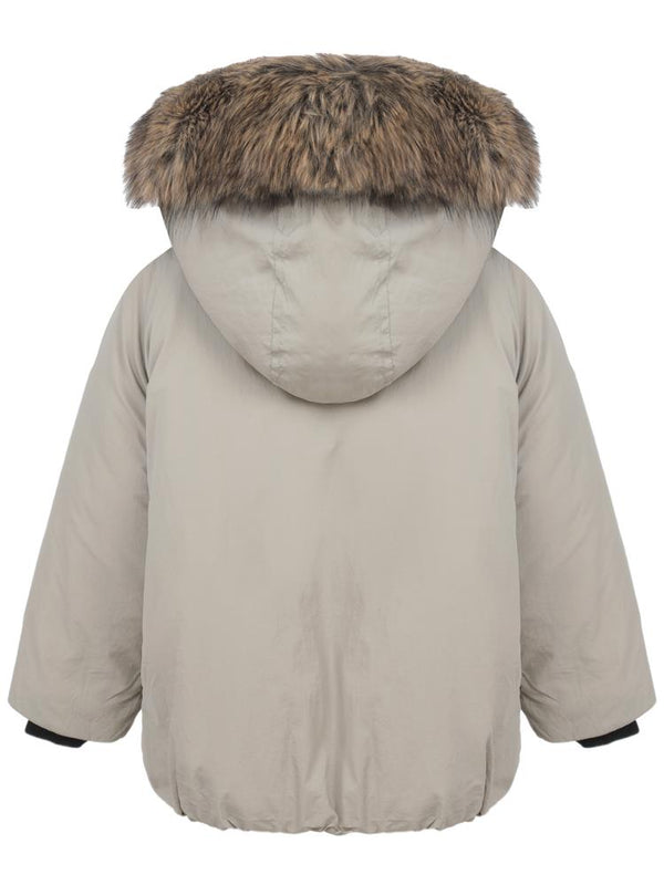 Civil Boys Kürk Kapşonlu 2-5 Yaş Mont - Bej