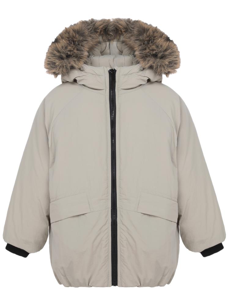 Civil Boys Kürk Kapşonlu 2-5 Yaş Mont - Bej