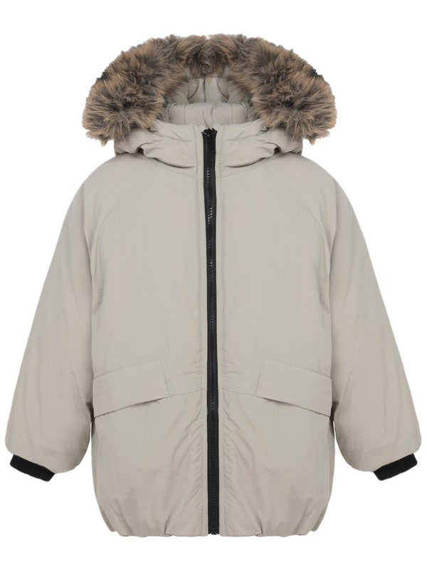 Civil Boys Kürk Kapşonlu 2-5 Yaş Mont - Bej