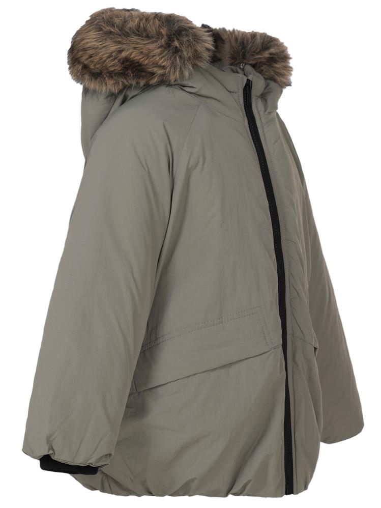 Civil Boys Kürk Kapşonlu 2-5 Yaş Mont - Haki