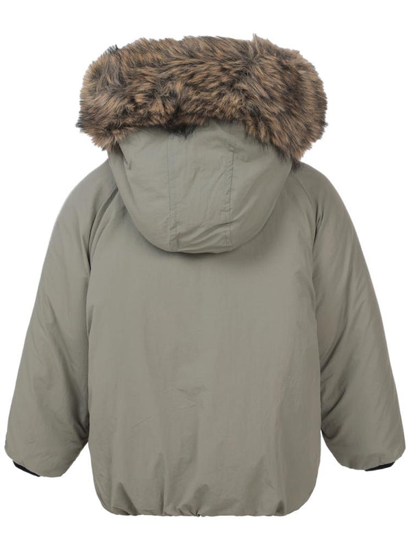 Civil Boys Kürk Kapşonlu 2-5 Yaş Mont - Haki